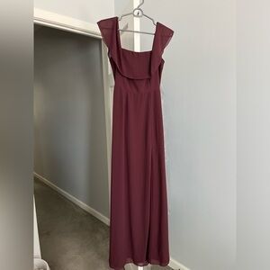 Tobi XS burgundy floor length dress